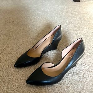 Black Leather Franco Sarto Heels